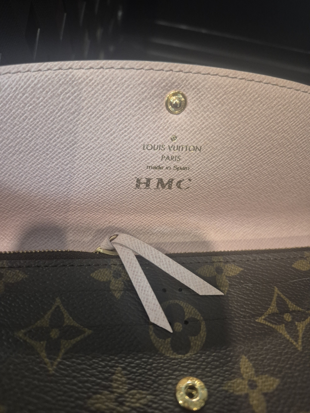 Louis Vuitton Monogram Emilie Wallet - Brown And Rose Ballerine - Picture 8 of 14